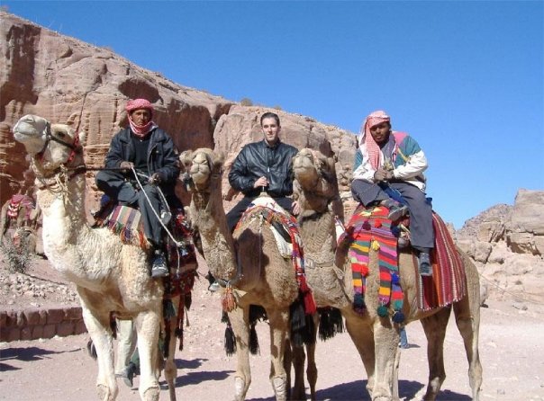 Jesse Petrilla on camel